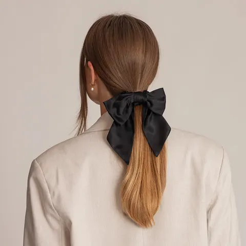 Rosett-scrunchie Svart