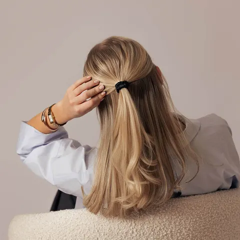 Sidenscrunchie Mini Svart